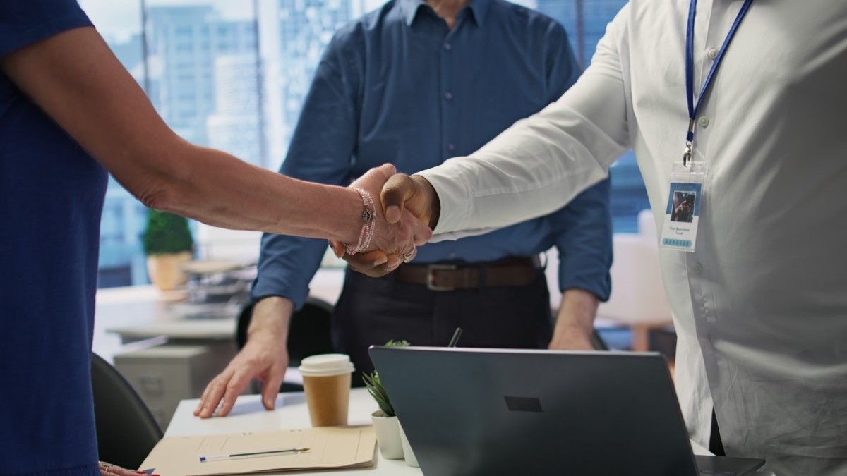 professionals shaking hands