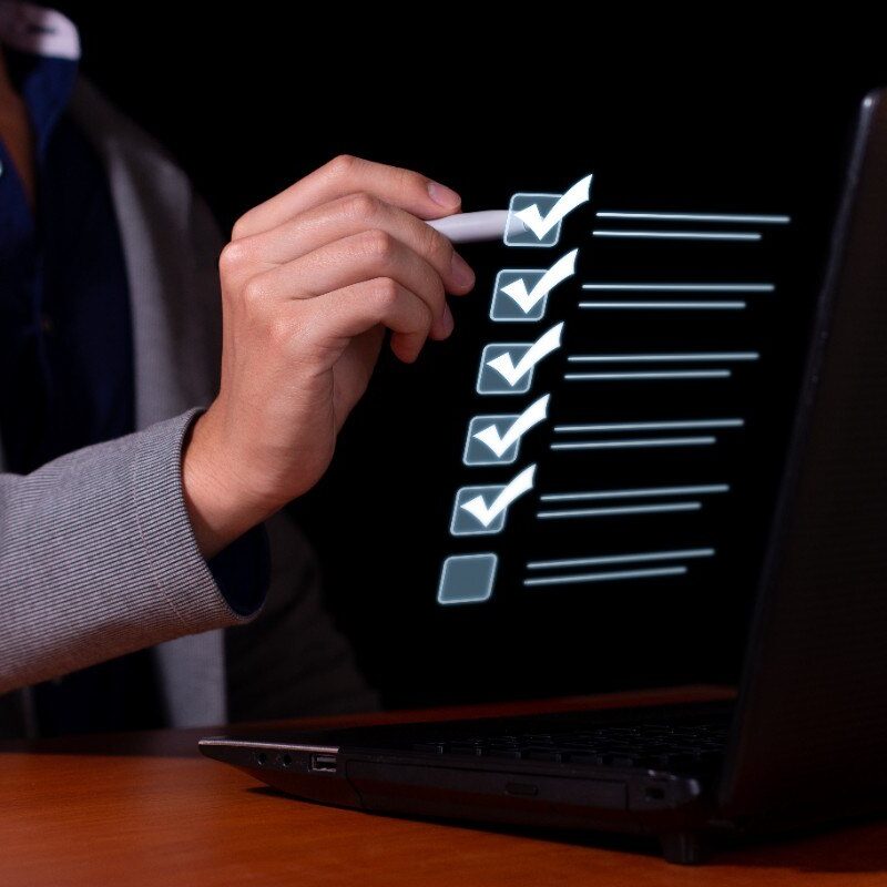 A man pointing click with a pen